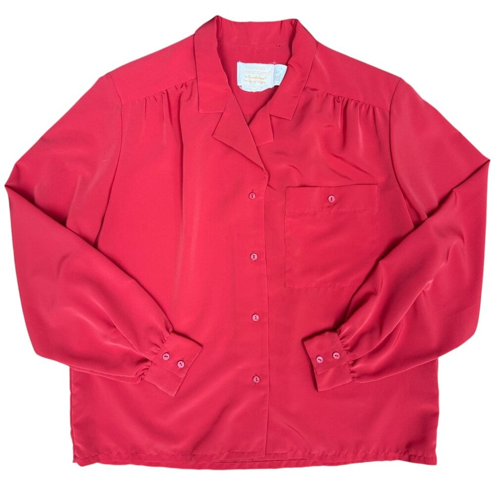 VINTAGE Women's EUC Country Sophisticates by PENDLETON Red Blouse |‎ Size 16